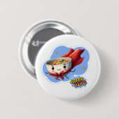 Souper Hero, Super Hero Soup Pun | Button (Vorne & Hinten)