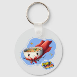 Souper Hero, Super Hero Soup Pun | Schlüsselanhänger