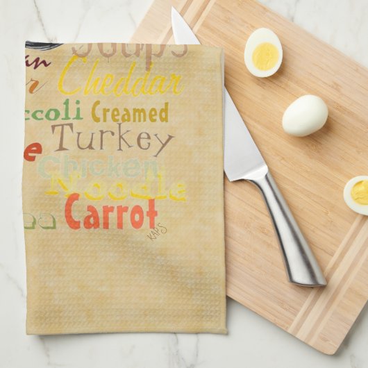 Soups Graffiti Geschirrtuch (Viertel Falte)