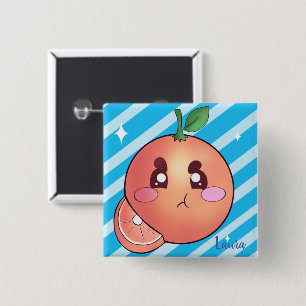 Sour Angry Orange Fruit Button