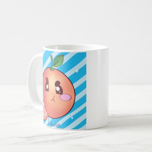 Sour Angry Orange Fruit Kaffeetasse (Vorderseite Links)