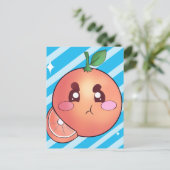 Sour Angry Orange Fruit Postkarte (Stehend Vorderseite)