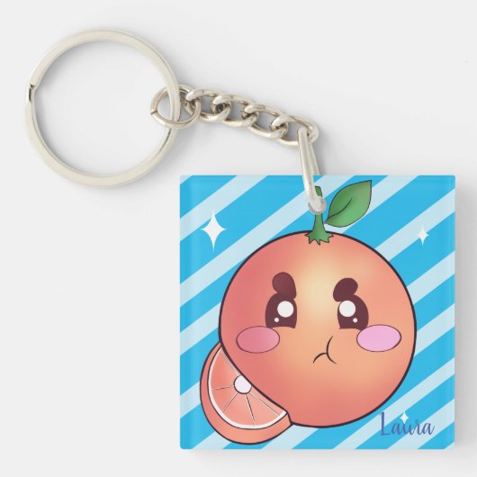 Sour Angry Orange Fruit Schlüsselanhänger (Vorderseite)