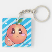 Sour Angry Orange Fruit Schlüsselanhänger (Rückseite)