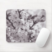 Sour Cherry Tree Schwarz-Weiß Mousepad (Mit Mouse)