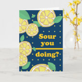 Sour, dass du tust? Lemon-Scheiben überprüfen auf Karte (Gelbe Blume)