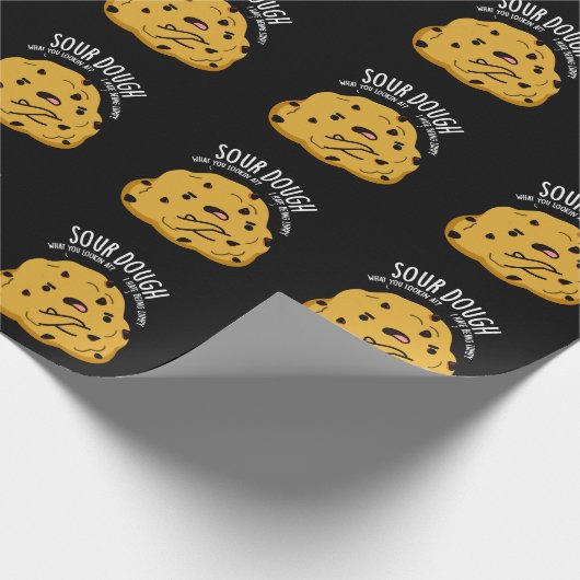 Sour Dough Funny Baking Pub Dark BG Geschenkpapier (Ecke)