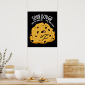 Sour Dough Funny Baking Pub Dark BG Poster (Küche)