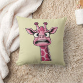 Sour Face Pink Giraffe Kissen (Decke)
