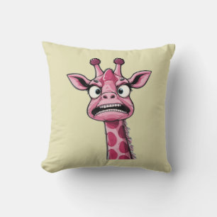 Sour Face Pink Giraffe Kissen