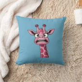 Sour Face Pink Giraffe Kissen (Decke)
