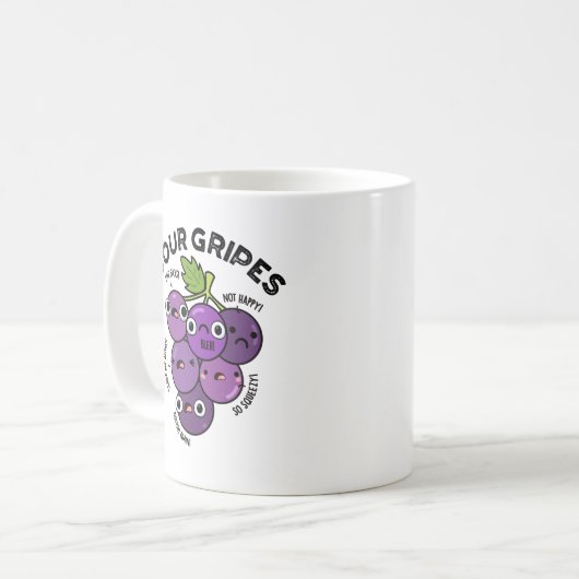 Sour Gripes Funny Frucht Grape Pub Kaffeetasse (Vorderseite Links)