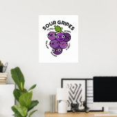 Sour Gripes Funny Frucht Grape Pub Poster (Heimbüro)