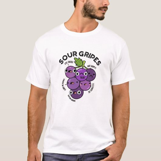 Sour Gripes Funny Frucht Grape Pub T-Shirt (Vorderseite)