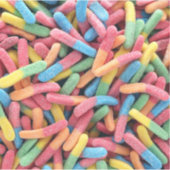 Sour Gummy Worms Aufkleber (Vorderseite)
