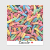 Sour Gummy Worms Aufkleber (Blatt)
