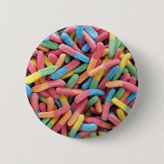 Sour Gummy Worms Button (Vorderseite)