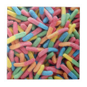Sour Gummy Worms Fliese (Vorderseite)