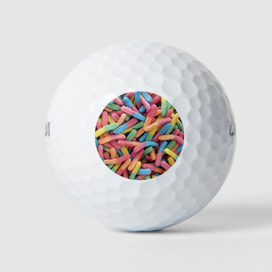 Sour Gummy Worms Golfball (Vorderseite)