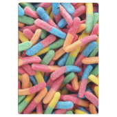 Sour Gummy Worms Klemmbrett (Rückseite)