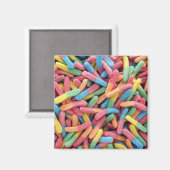 Sour Gummy Worms Magnet (Vorderseite/Rückseite)