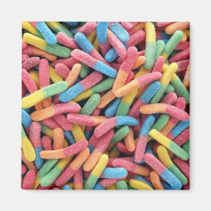 Sour Gummy Worms Magnet