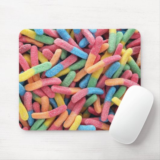 Sour Gummy Worms Mousepad (Mit Mouse)