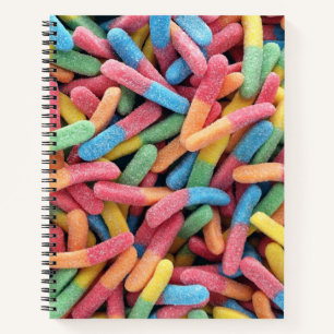 Sour Gummy Worms Notizblock