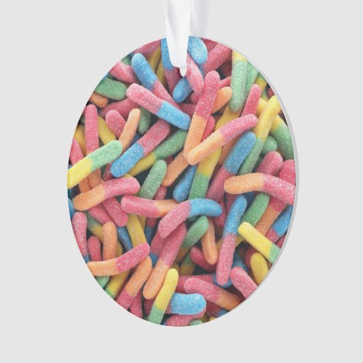 Sour Gummy Worms Ornament (Vorderseite)