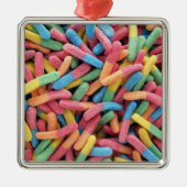 Sour Gummy Worms Ornament Aus Metall (Vorne)