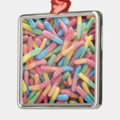 Sour Gummy Worms Ornament Aus Metall (Links)