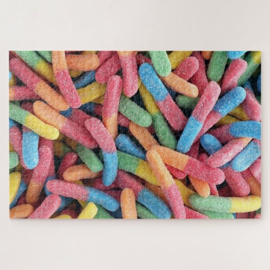 Sour Gummy Worms Puzzle (Horizontal)