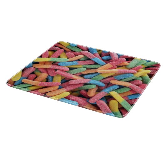 Sour Gummy Worms Schneidebrett (Ecke)