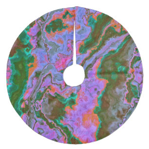 Sour Marble Brushed Polyester Tree Skirt Fleece Weihnachtsbaumdecke