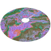 Sour Marble Brushed Polyester Tree Skirt Fleece Weihnachtsbaumdecke (Schrägansicht)