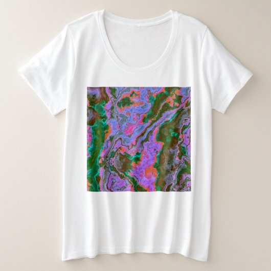 Sour Marble Große Größe T-Shirt (Design vorne)