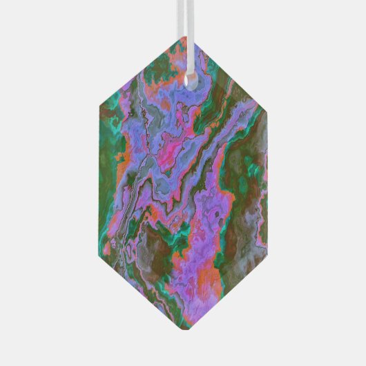 Sour Marble Ornament Aus Glas (Vorderseite Rechts)