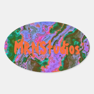 Sour Marble Ovaler Aufkleber