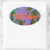 Sour Marble Ovaler Aufkleber (Tasche)