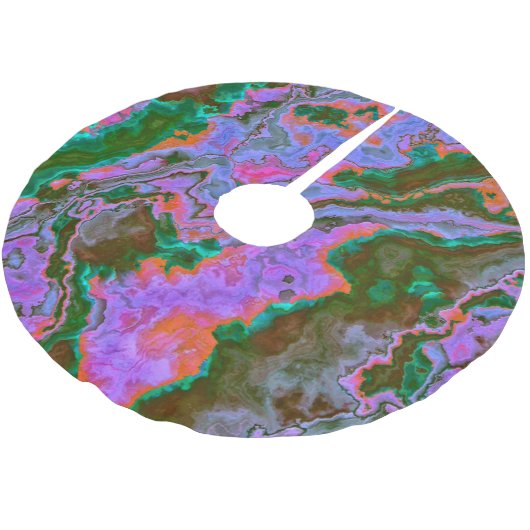 Sour Marble Polyester Weihnachtsbaumdecke (Schrägansicht)