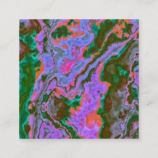 Sour Marble Quadratische Visitenkarte (Rückseite)