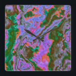 Sour Marble Quadratische Wanduhr<br><div class="desc">Danke,  dass du mein Design durchgesehen hast! Folgen Sie meiner Kunst auf Instagram @MRNStudios oder ko-fi.com/MRNStudios</div>