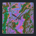 Sour Marble Quadratische Wanduhr<br><div class="desc">Danke,  dass du mein Design durchgesehen hast! Folgen Sie meiner Kunst auf Instagram @MRNStudios oder ko-fi.com/MRNStudios</div>