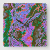 Sour Marble Quadratische Wanduhr (Vorderseite)