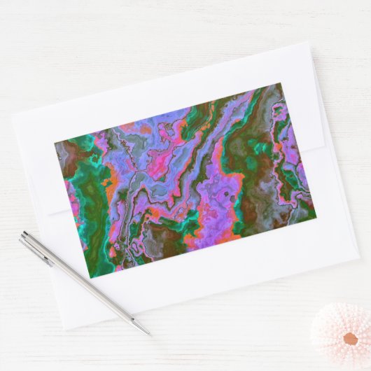 Sour Marble Rechteckiger Aufkleber (Umschlag)