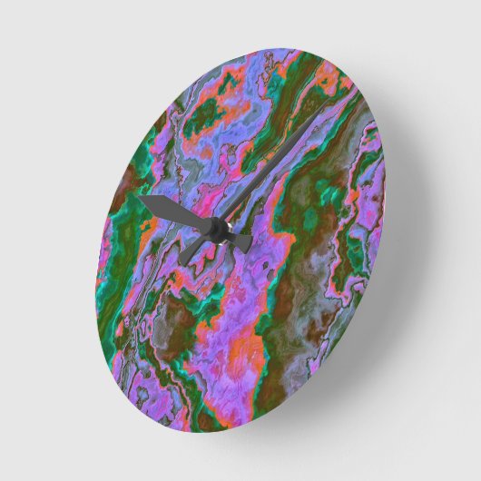 Sour Marble Runde Wanduhr (Winkel)
