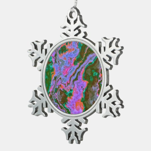 Sour Marble Schneeflocken Zinn-Ornament (Rechts)