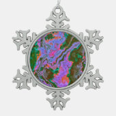 Sour Marble Schneeflocken Zinn-Ornament (Vorderseite)