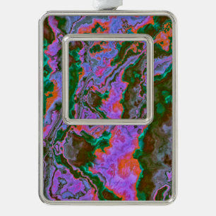 Sour Marble Weihnachtsschmuck Rahmen-Ornament Silber