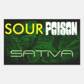 SOUR POISON SATIVA RECHTECKIGER AUFKLEBER (Vorderseite)